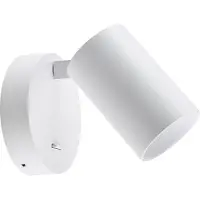Deko-light CAN TILT wandspot, wit, Ø 10 cm, metaal, schakelaar, GU10, wit / opaal, Woon-/ Eetkamer, Aluminium, buitenspot