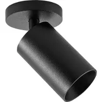 Deko-light 348252 Can Tilt rund, 1x 7,5 W GU10, Schwarz Plafondopbouwarmatuur GU10 7.5 W Zwart