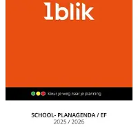 1Blik Schoolagenda EF 2025/2026 – Planagenda en huiswerkplannen voor PO, VMBO, HAVO, VWO, VSO, HBO (Weekeditie / Standaardeditie)