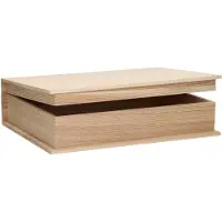 Playwood Houten kist boekvorm - L 35,5 CM x B 25,3 CM x H 9,7 CM