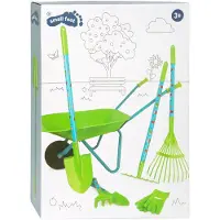 Small Foot - Tuingereedschap met Kruiwagen Groen, 8dlg.