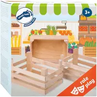 Small Foot - Houten Kratjes Groot 18x12x9,5cm, Set van 3
