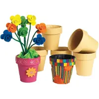 Colorations - versier je eigen bloempotje papier-mache, set van 10