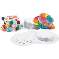 Colorations maak en versier je eigen hoedtop wit, set van 12