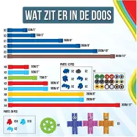 Clics - Fusilli Wheel - Flexibele Bouwstaafjes - Speelgoed 5,6,7,8 Jaar Jongens en Meisjes- Constructie Speelgoed- Montessori Speelgoed- Educatief Speelgoed
