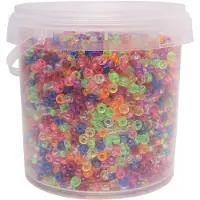 Colorations - kleine pony kralen - transparant, 4 x 6 mm, 500 gr.