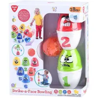 Playgo Play bowlingset speelgoed met gezichten - kleurrijk kinderspel.