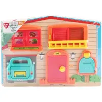 Playgo houten speelbord huis educatief speelgoed motoriek.