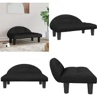 vidaXL Hondenbed zwart, 70x52x30 cm, fluweel - Hondenbed - Hondenbedden - Hondenbank - Dierenbank