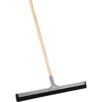 Synx Tools 60 cm Vloertrekker met steel 120 cm - Vloerwisser - Trekkers/moppen - Zwart - Vloermop/Vloerreiniger -Houten Steel 120 cm