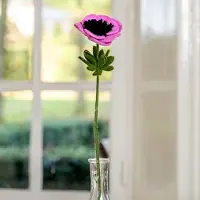Sjaal met Verhaal Bloem Wolvilt - Anemoon Roze - Homedeco - Handmade&Fairmade - 40cm
