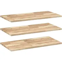 vidaXL Wandschappen 3 st zwevend 80x40x2 cm onbehandeld acaciahout