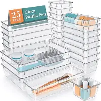 BOTC Lade Organizer Bakjes - 25 Stuks Keuken - Kantoor - Make Up - Gereedschap - Organizers - Transparant