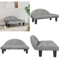 vidaXL Hondenbed, lichtgrijs, 70x52x30 cm, fluweel - Hondenbed - Hondenbedden - Hondenbank - Dierenbank