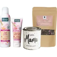 Kneipp Cadeauset Soft Skin & Thee Mama - Douchefoam 200ml Soft Skin - ARELO Lieve Thee zakje - Mini Body Milk 75 ml Soft Skin - Gifts Snoepjeblikje liefste Mama van de hele wereld!