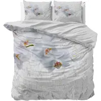 Royal Textile 2-persoons dekbedovertrek 200x220 cm met print - wit