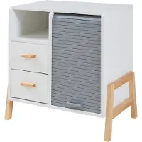 En.casa Dressoir Kvaefjord sideboard wit grijs en naturel 66x60x40 cm []