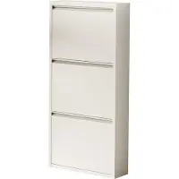 En.casa Schoenenkast Sokndal 3 kleppen gebroken wit 104x50x15 cm []