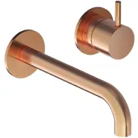 Hotbath Cobber Wastafelkraan inbouw - 25 cm uitloop - PVD - geborsteld koper CB105EXT25BCP HBCB105