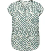 ONLY Carmakoma Blouse 'CARShilla' mintgroen / riet / natuurwit