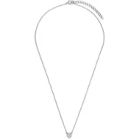 New Bling - 9NB-1586-R - 925 zilveren klaver ketting met zirconiastenen - 40+5 cm - rhodium plated