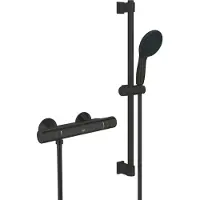 GROHE QuickFix Precision Start thermostatische doucheset 15cm met 1 straalsoort matte black