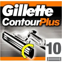Gillette Contour Plus - 12 x 10 stuks - Wegwerpscheermesjes - Voordeelverpakking