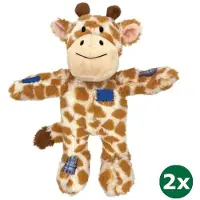 Kong wild knots giraffe geel 2x 29x25,5x11 cm