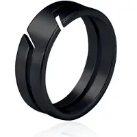 LGT JWLS Exclusieve Zwarte RVS Ring voor Heren – Moderne Stijl-20mm