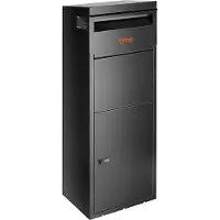 Vevor pakketbrievenbus 35,5 x 29,5 x 105,5 cm pakketbox stalen palletbox 50 kg brievenbus brievenbus XXL brievenbus met wachtwoordslot binnenscharnier antidiefstalopening voor pakketten brieven etc.