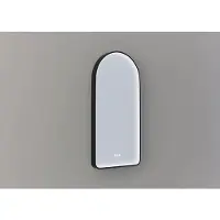 Thebalux M27 spiegel – toog – 50x100 cm – indirecte LED rondom – spiegelverwarming, dimbaar – Zwart mat M27500MZ