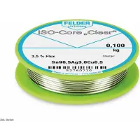 FELDER ISO-Core Clear SAC305 Soldeertin Spoel Sn96,5Ag3Cu0,5 0.100 kg 1 mm