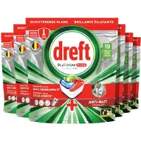 Dreft Platinum Plus All In One Vaatwastabletten - Anti-dofheidstechnologie - 114 Capsules - Mega Box