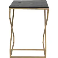 Clayre & Eef Bijzettafel 40x40x55 cm ijzer hout vierkant