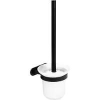 QUVIO Toiletborstelhouder - Metaal en glas