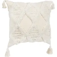 QUVIO Sierkussen Bohemian met franjes - Gevuld - 45 x 45 cm