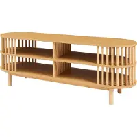 En.casa Tv-meubel Jarvenpaa met 4 open vakken 140x40x50 cm naturel []