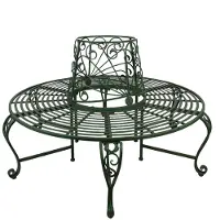 Clayre & Eef Tuinbank Ø 152x89 cm ijzer rechthoek bank buiten