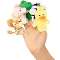 Goki Pluche Vingerpop Dier, 6st.