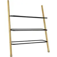QUVIO Schoenenrek - 3 laags - Hout - Metaal