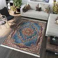 Muratap Isfahan oosters vloerkleed nain laagpolig klassiek vintage tapijt / multi- 80x150 cm