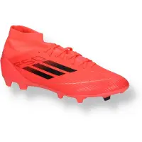 Adidas Heren F50 League Mid Vivid Horizon Pack FG/MG Firm Ground/Multi Ground Voetbalschoenen Turbo Roze/Aurora Zwart/Platinum Metallic Turbo (Pink)/A
