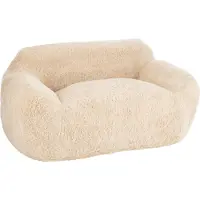 J-Line fauteuil shearl polyester creme large 152x110x81cm