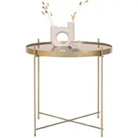 Nest of Nora Salontafel Nido - rond Ø48 x H48 cm - Glas en staal - Brass