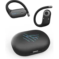 PowerLocus Jumpy - Open-Ear Koptelefoon voor Kinderen - Draadloze Oordopjes - met 85dB Volumebegrenzing - Bluetooth 5.3 - Draadloze oortjes - Waterproof Sport Oortjes - Universeel - Zwart/Blauw
