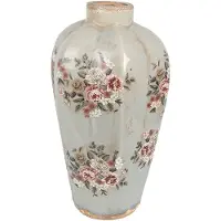 Clayre & Eef Vaas Ø 24x40 cm keramiek bloemen