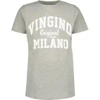 Vingino Tshirt-classic-logo-rnss Grey Melee Size: 4 | T-shirts Outlet | kids | Grijs