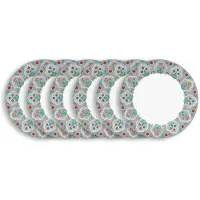 Pip studio Flower Festival Borden - Ontbijtborden - Bordenset - Servies set van 6 - 21cm
