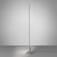 Quitani LED-vloerlamp Talon, dimbaar, alu / grijs / zink, Woon-/ Eetkamer, Aluminium, Modern, LED vloerlamp
