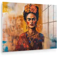 MuchoWow Glasschilderij 40x30 cm - Schilderij acrylglas - Portret - Sieraden - Schilderachtig - Foto op glas - Muurdecoratie woonkamer - Wanddecoratie slaapkamer - Schilderijen